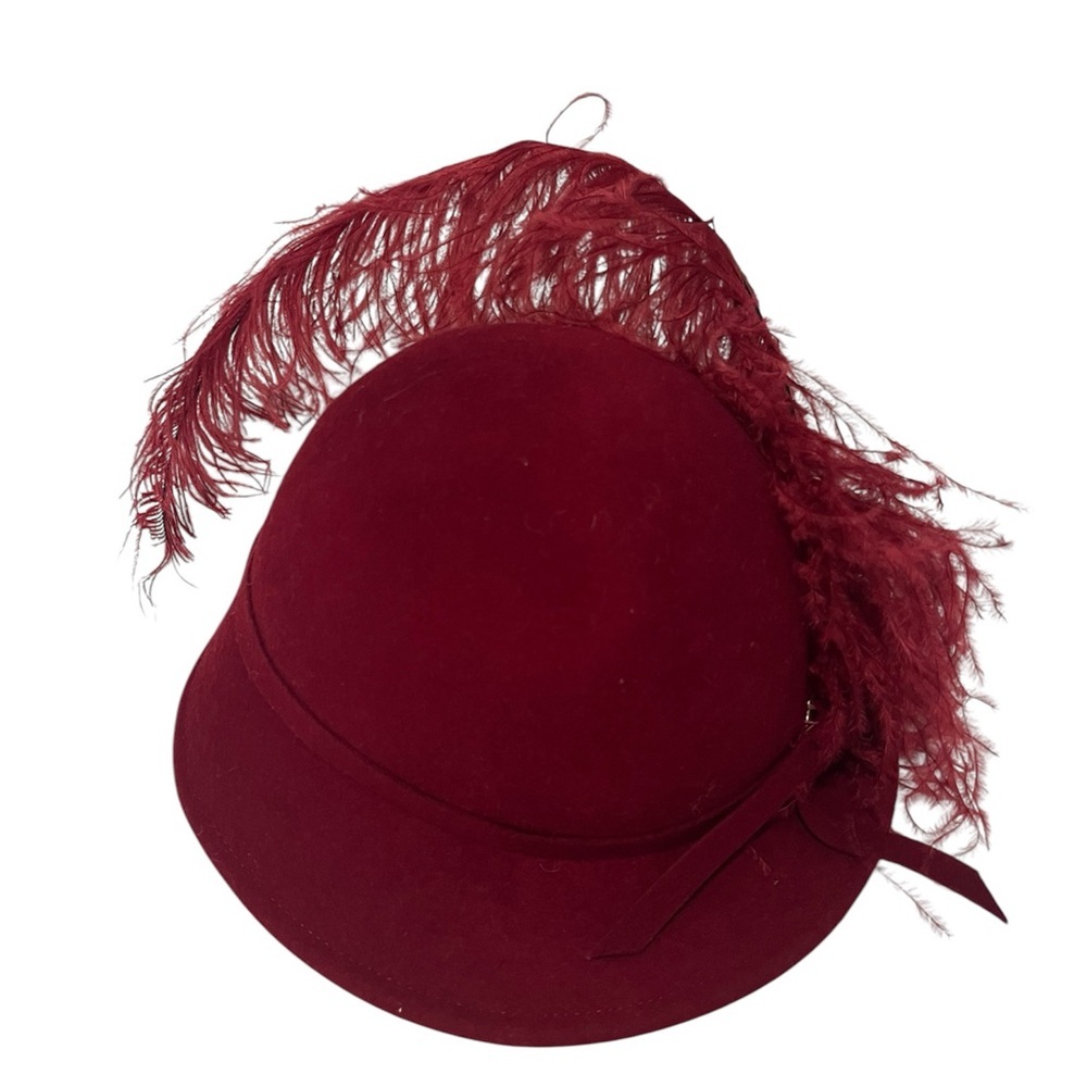 Vintage Mr. John Moderne Wool Feathered Hat